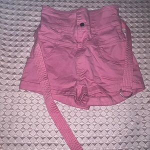 H&M Women's Pink Shorts and Belt Set